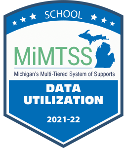 Badge awarded to Livingston Classical Academy by the Michigan Board of Education for data utilization in the school