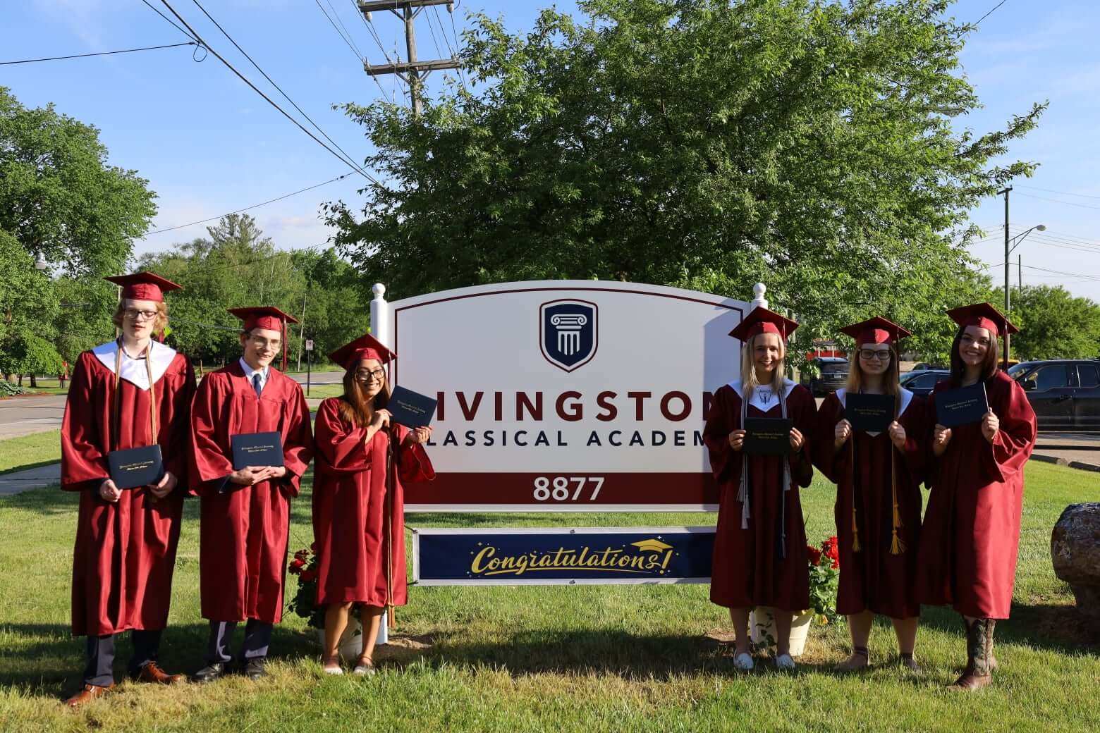 Photos of Livingston Classical Academy graduates