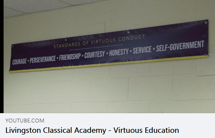 Screenshot of virtues video