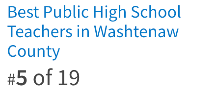 Niche ranked Livingston Classical Academy as the #5 Best Public High School Teachers in the County